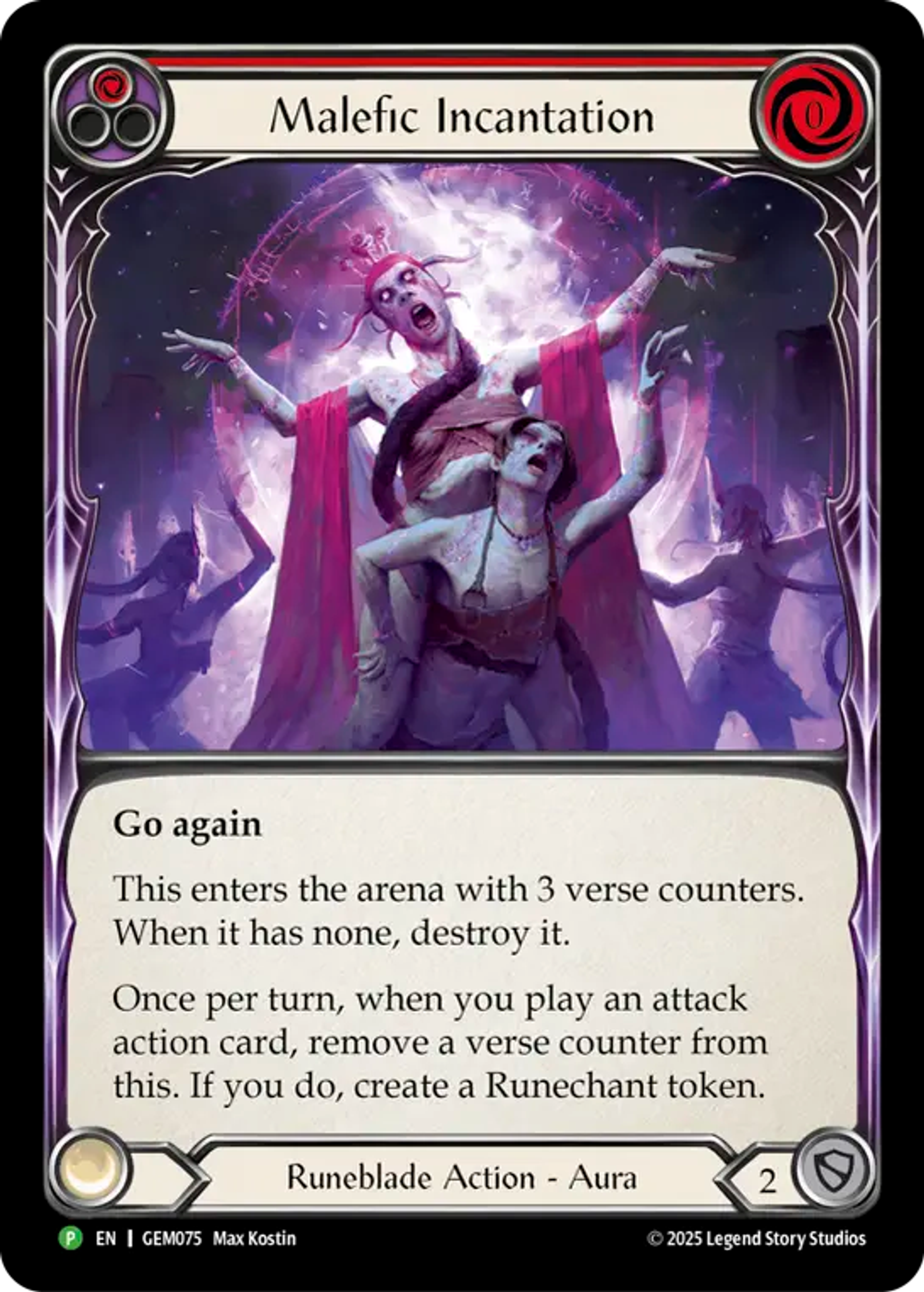 Malefic Incantation — GEM - Pack 3 — Flesh and Blood