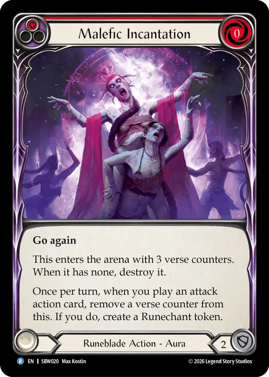 Malefic Incantation (Red) — Silver Age - Viserai, Between Worlds — Flesh and Blood