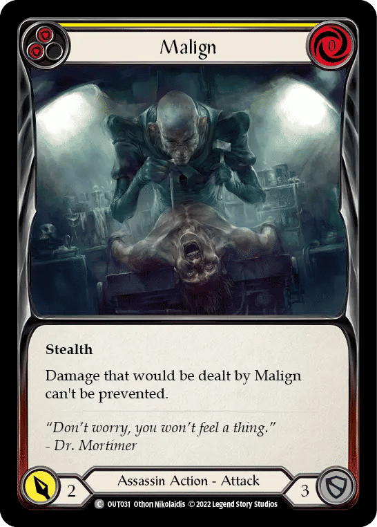 Malign (Yellow) — Outsiders — Flesh and Blood