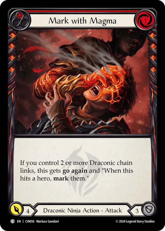 Mark with Magma (Red) — The Hunted Blitz Deck - Cindra — Flesh and Blood