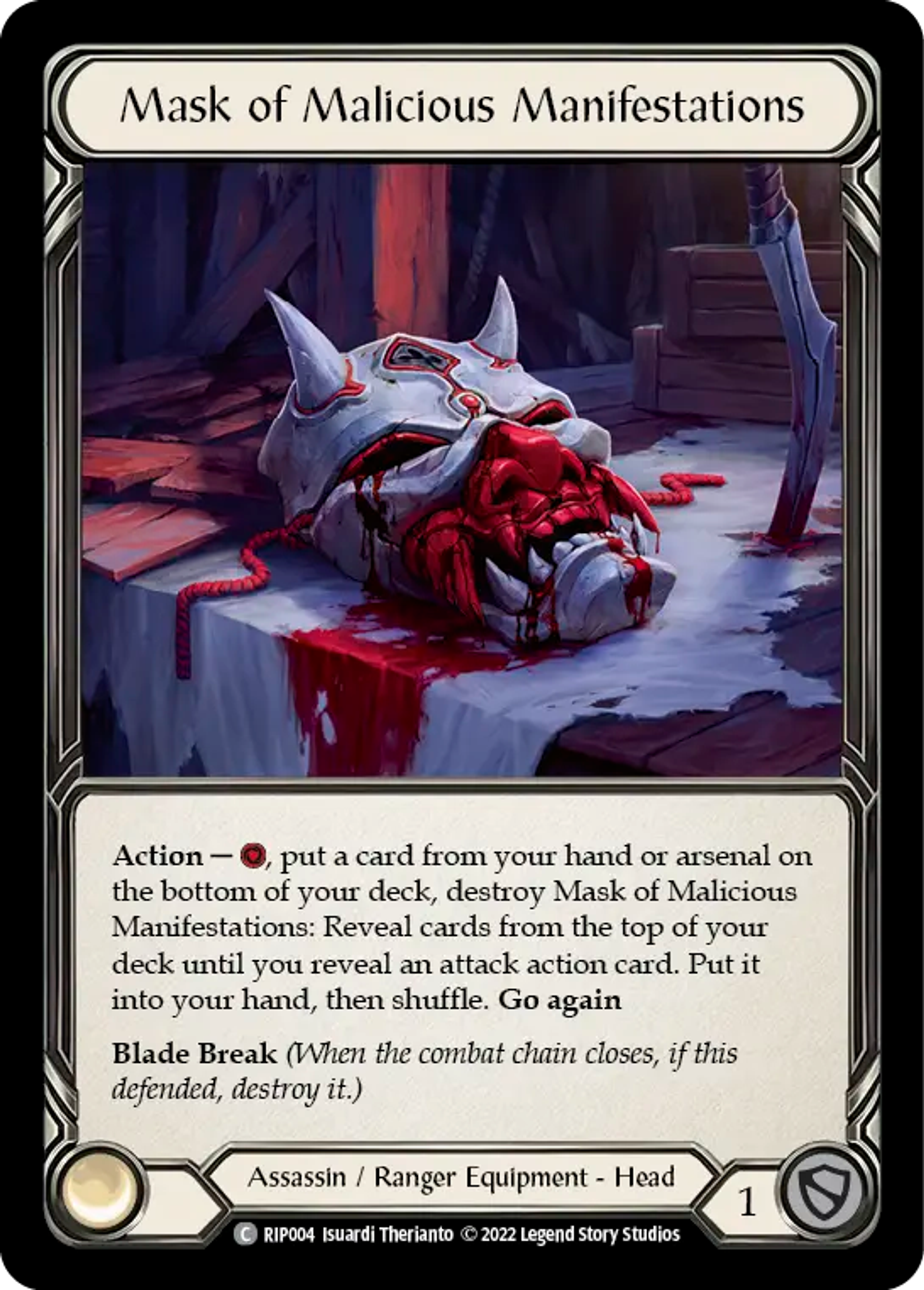Mask of Malicious Manifestations — Riptide - Blitz Deck — Flesh and Blood