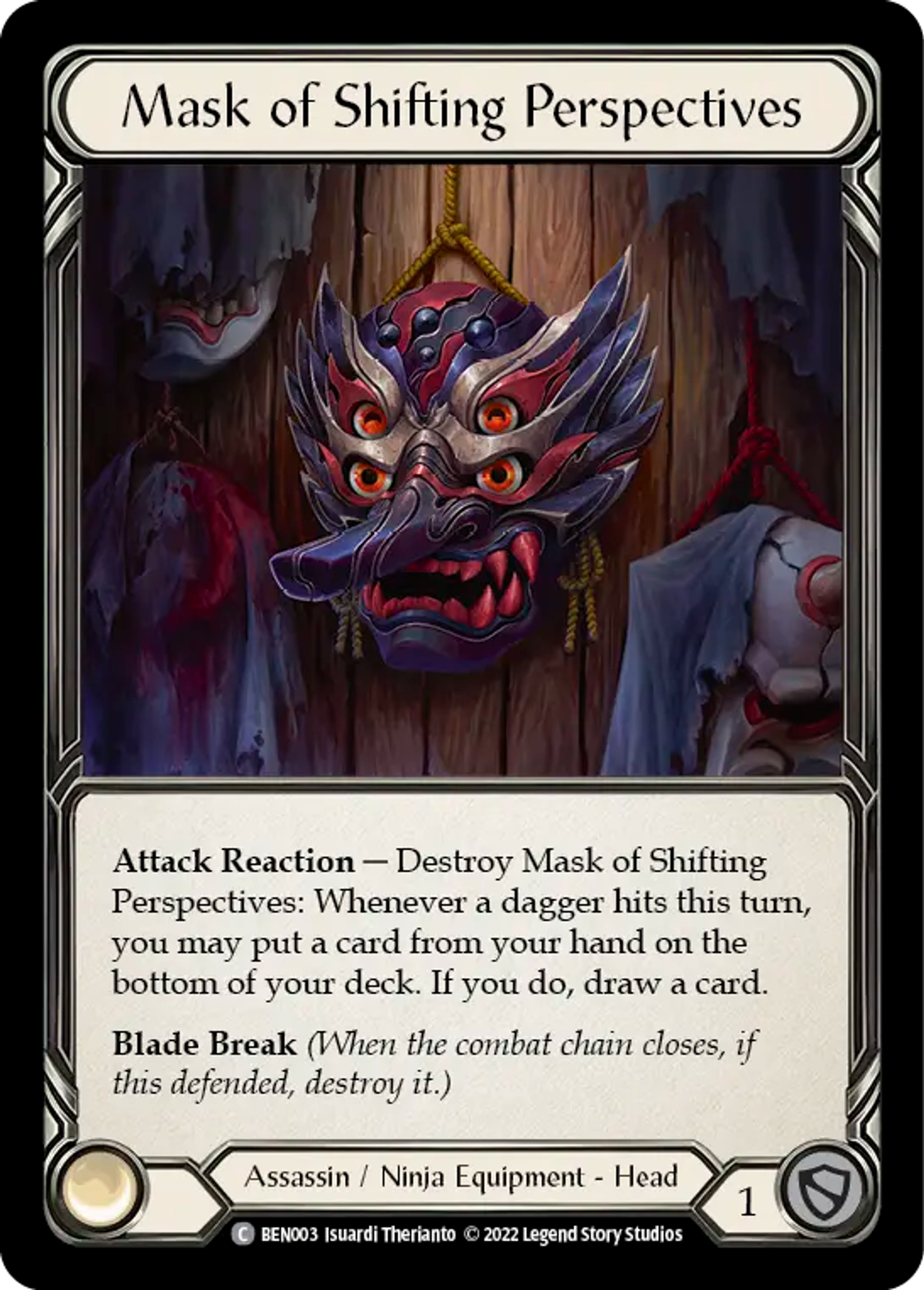 Mask of Shifting Perspectives — Benji - Blitz Deck — Flesh and Blood