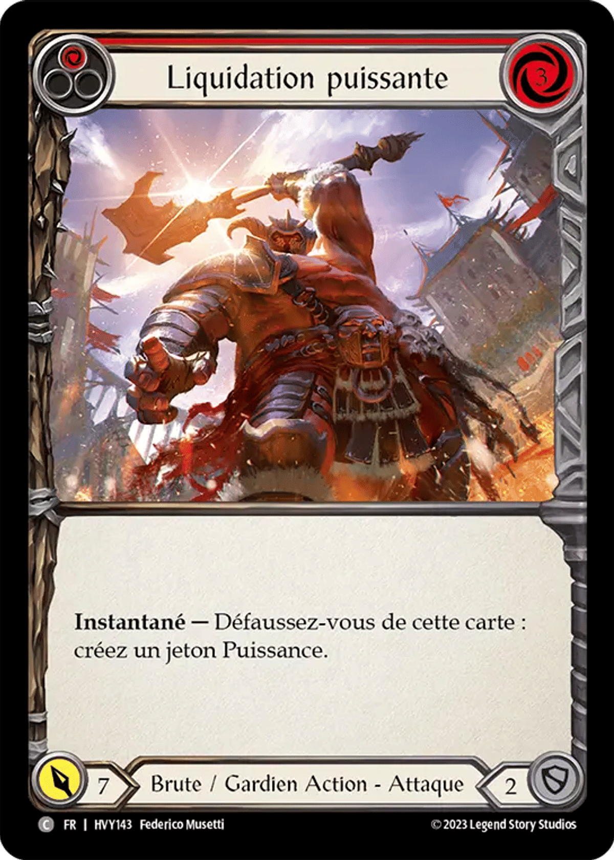 Liquidation puissante from Heavy Hitters - Flesh and Blood