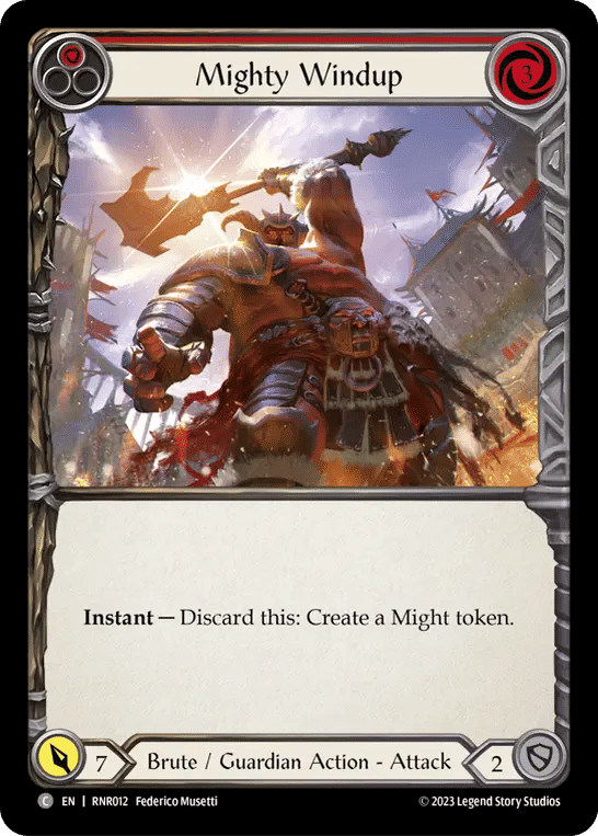 Mighty Windup (Red) — Rhinar - Heavy Hitters Blitz Deck — Flesh and Blood