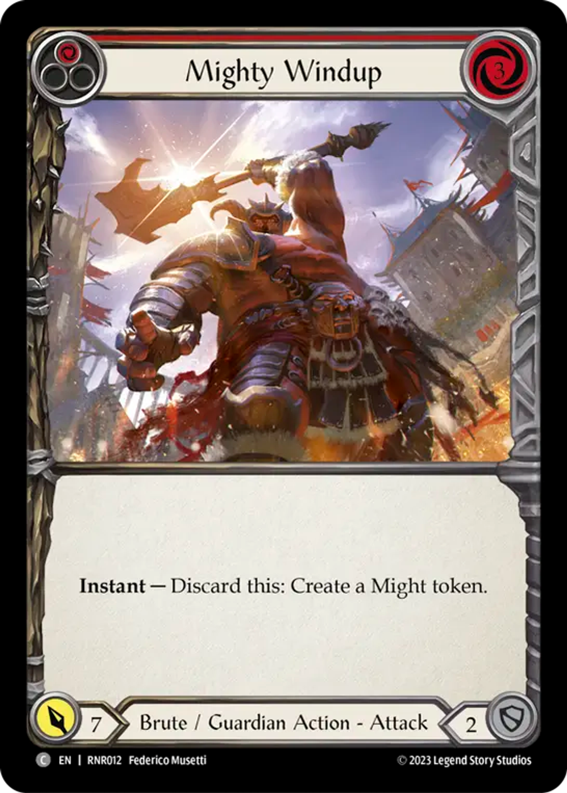 Mighty Windup (Red) — Rhinar - Heavy Hitters Blitz Deck — Flesh and Blood