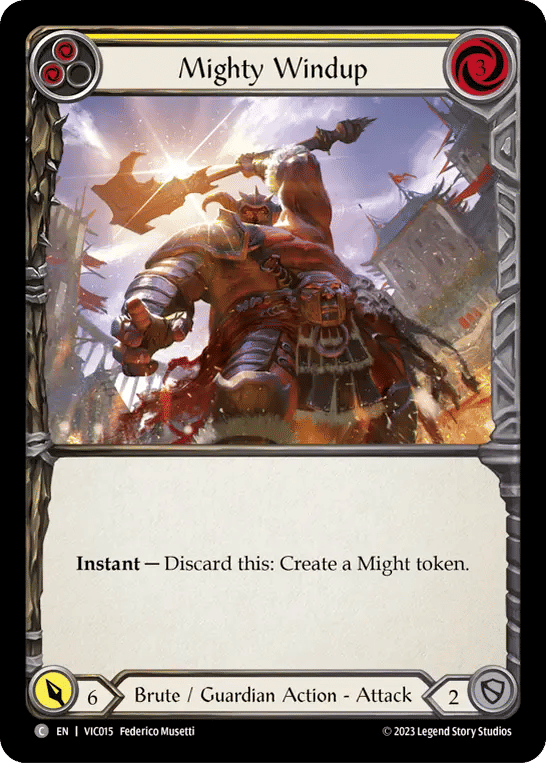 Mighty Windup (Yellow) — Victor - Heavy Hitters Blitz Deck — Flesh and Blood