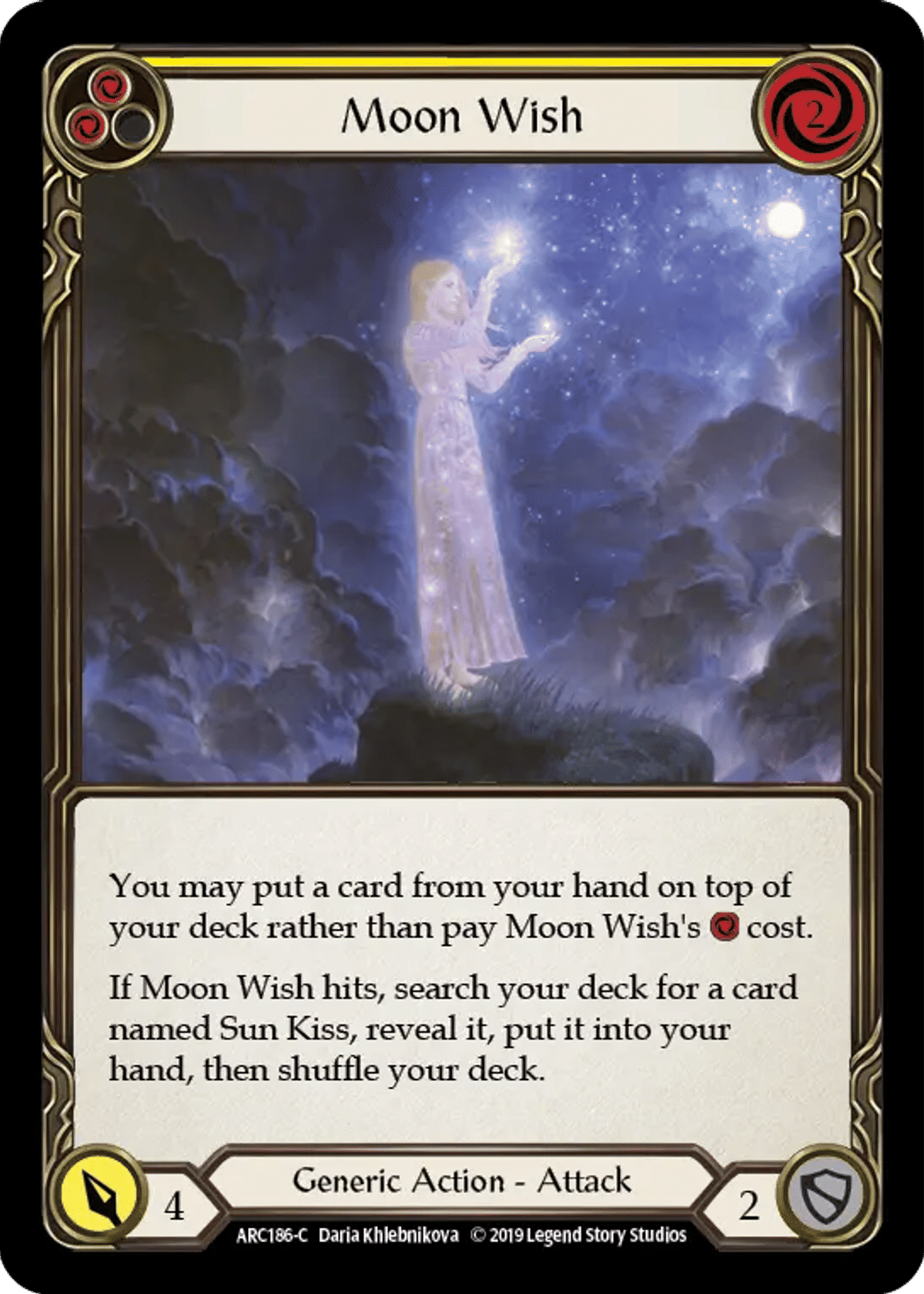 Moon Wish (Yellow) from Arcane Rising - Flesh and Blood