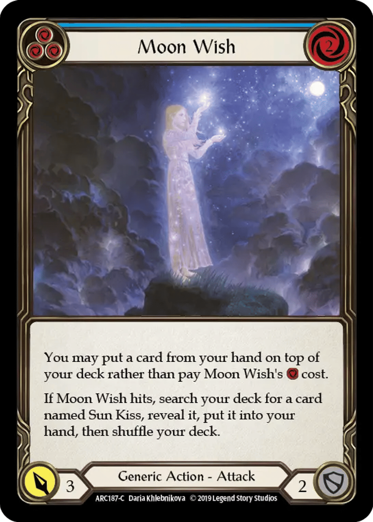Moon Wish (Blue) from Arcane Rising - Flesh and Blood
