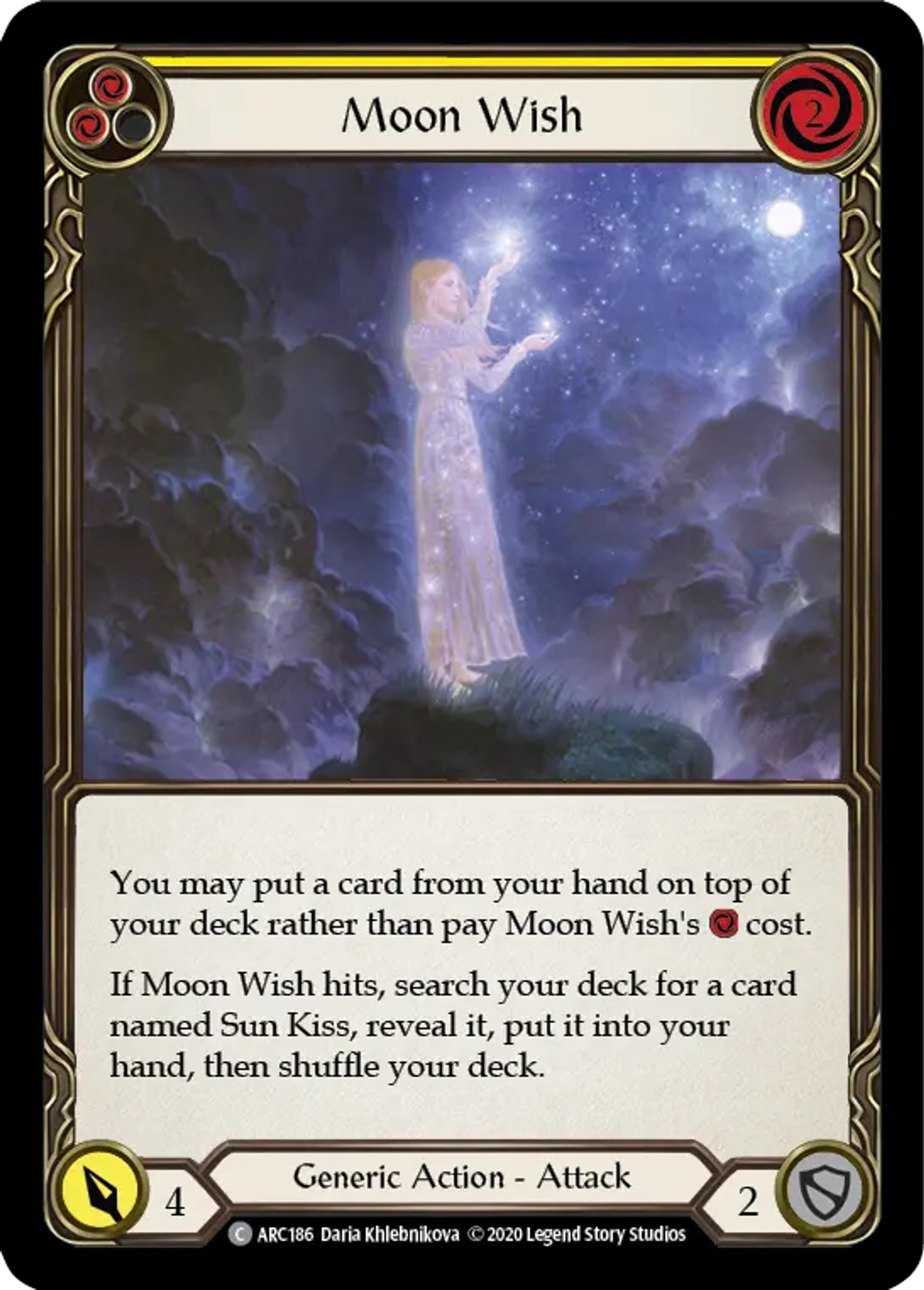 Moon Wish (Yellow) — Arcane Rising - Unlimited — Flesh and Blood