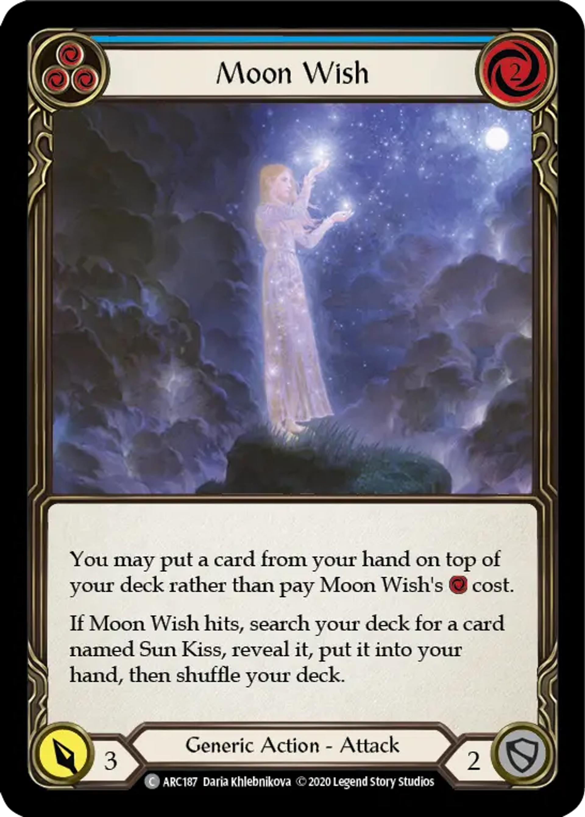 Moon Wish (Blue) — Arcane Rising - Unlimited — Flesh and Blood