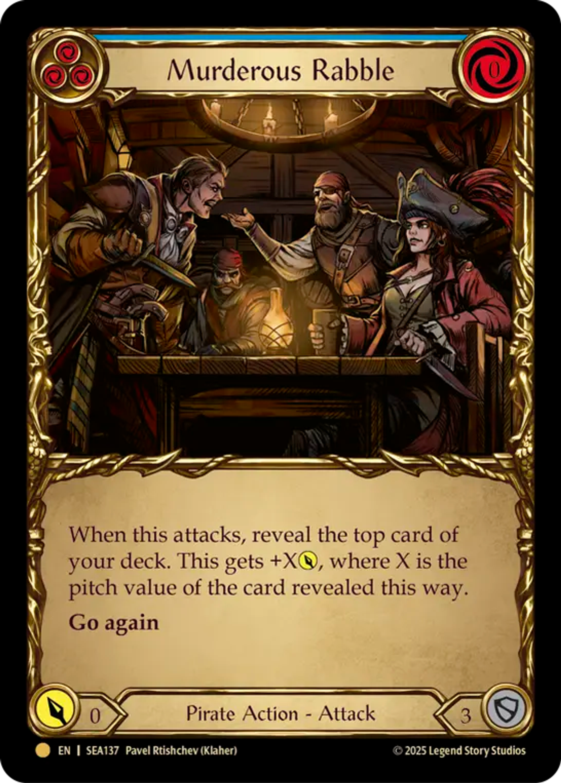 Murderous Rabble (Blue) — High Seas - Treasure Pack — Flesh and Blood