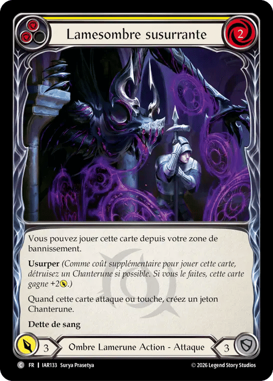 Lamesombre susurrante — Usurp the Shadow Throne — Flesh and Blood