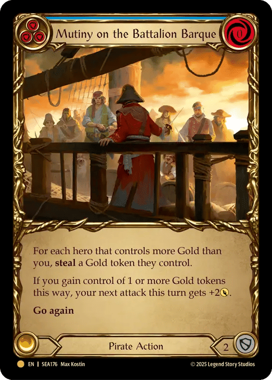 Mutiny on the Battalion Barque (Blue) — High Seas - Treasure Pack — Flesh and Blood