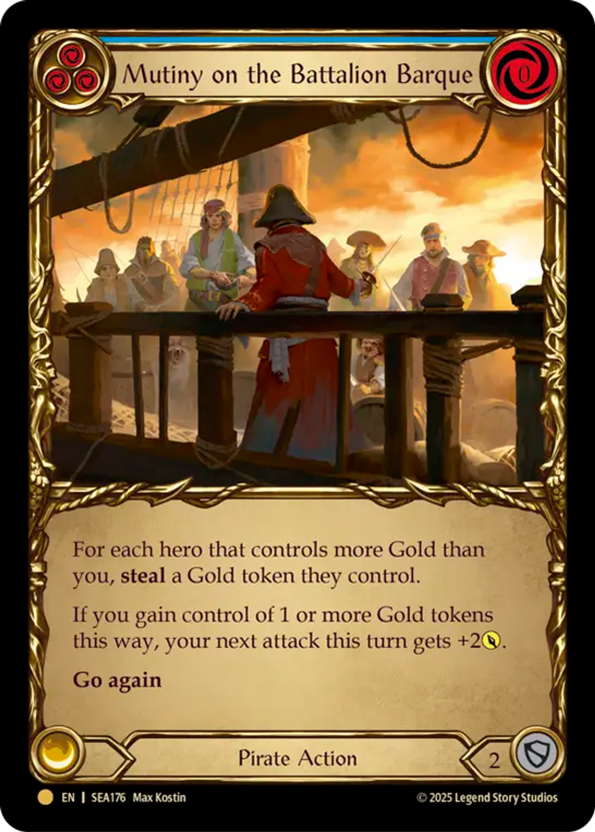 Mutiny on the Battalion Barque (Blue) — High Seas - Treasure Pack — Flesh and Blood