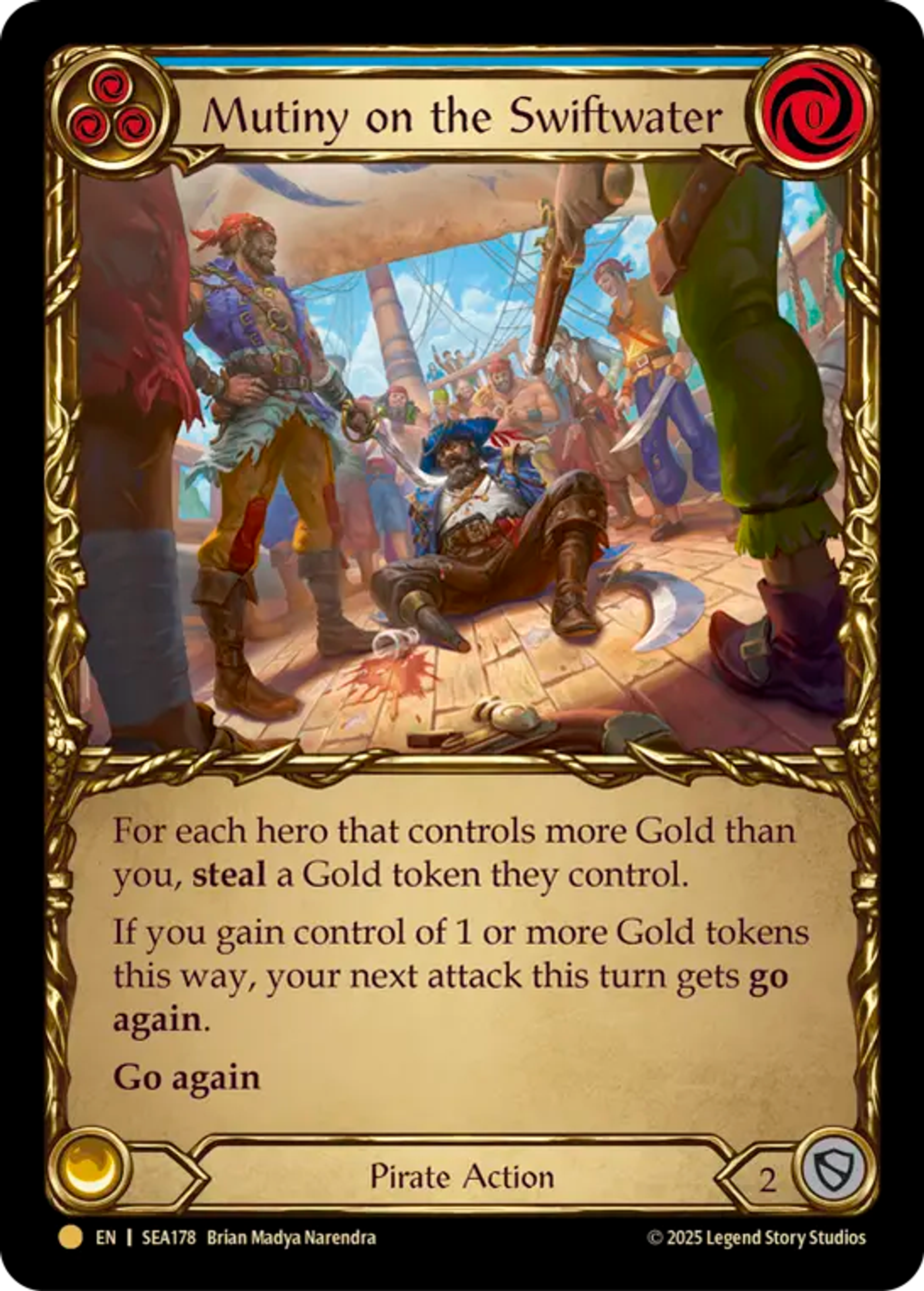 Mutiny on the Swiftwater (Blue) — High Seas - Treasure Pack — Flesh and Blood