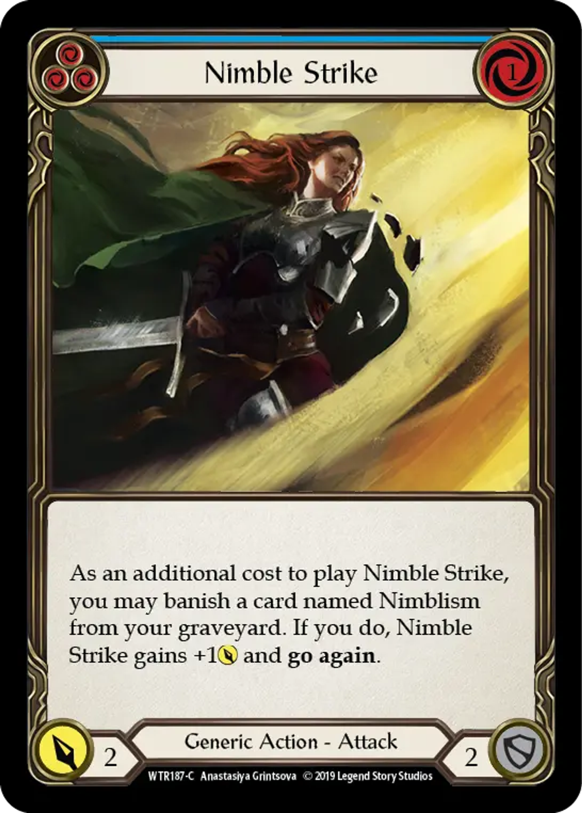 Nimble Strike (Blue) — Welcome to Rathe — Flesh and Blood