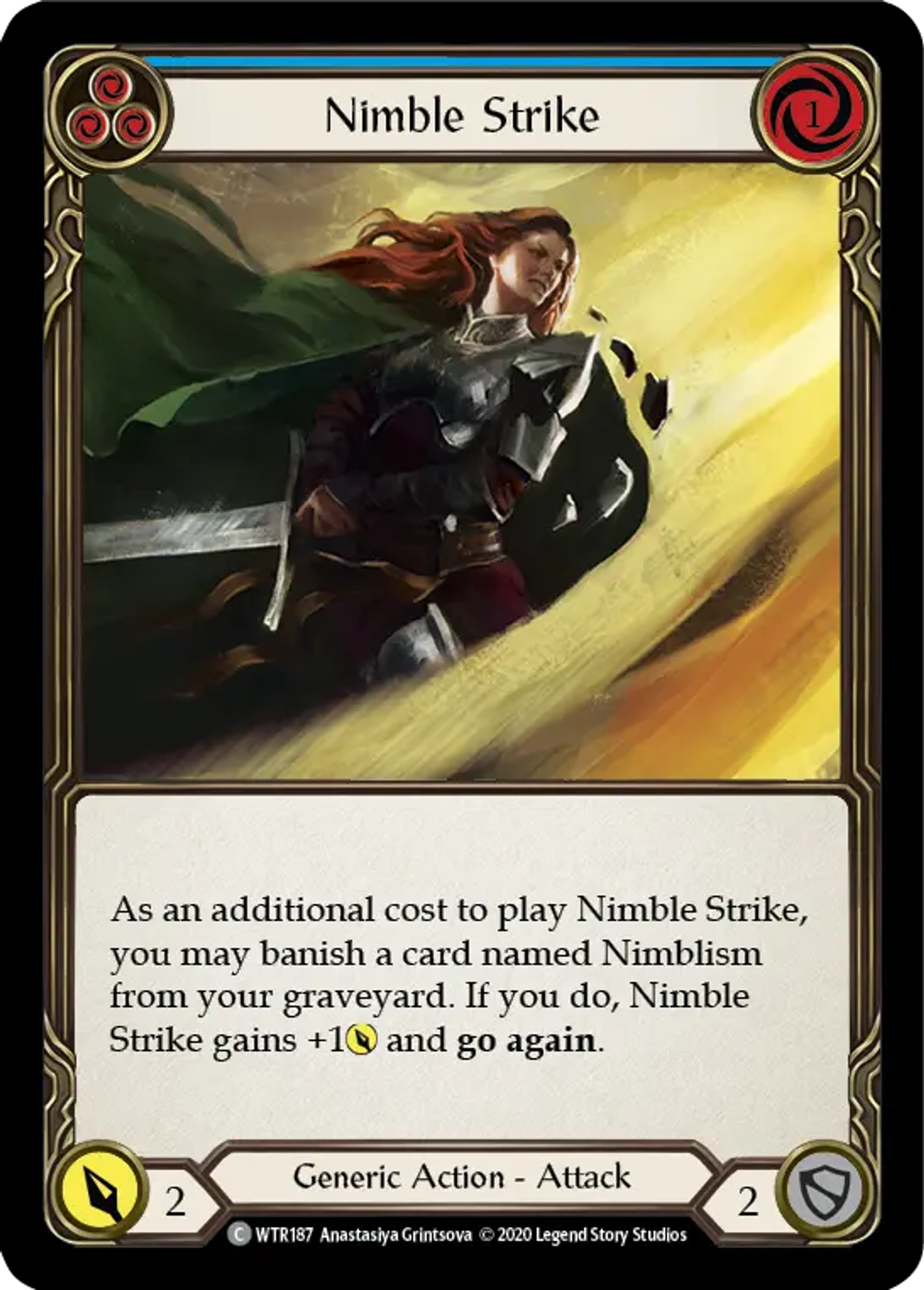 Nimble Strike (Blue) — Welcome to Rathe - Unlimited — Flesh and Blood