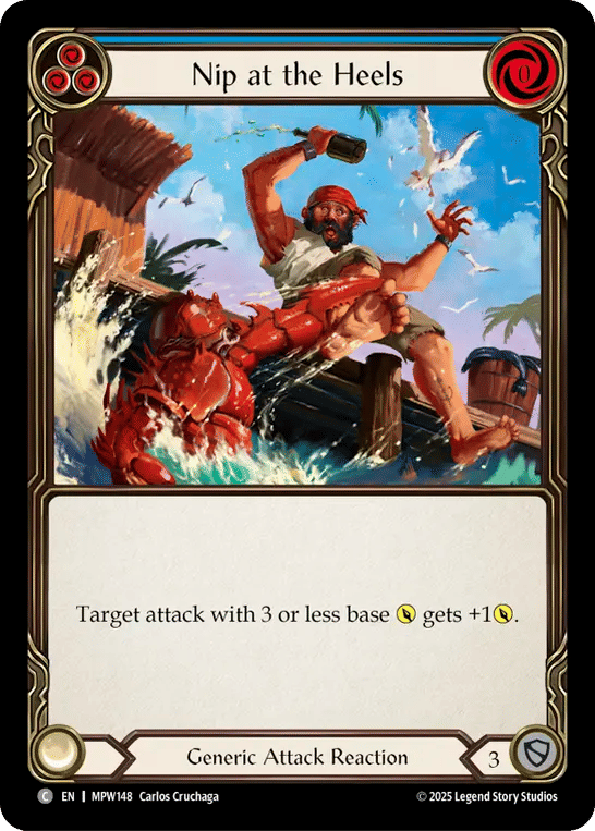 Nip at the Heels (Blue) — Mastery Pack Warrior — Flesh and Blood