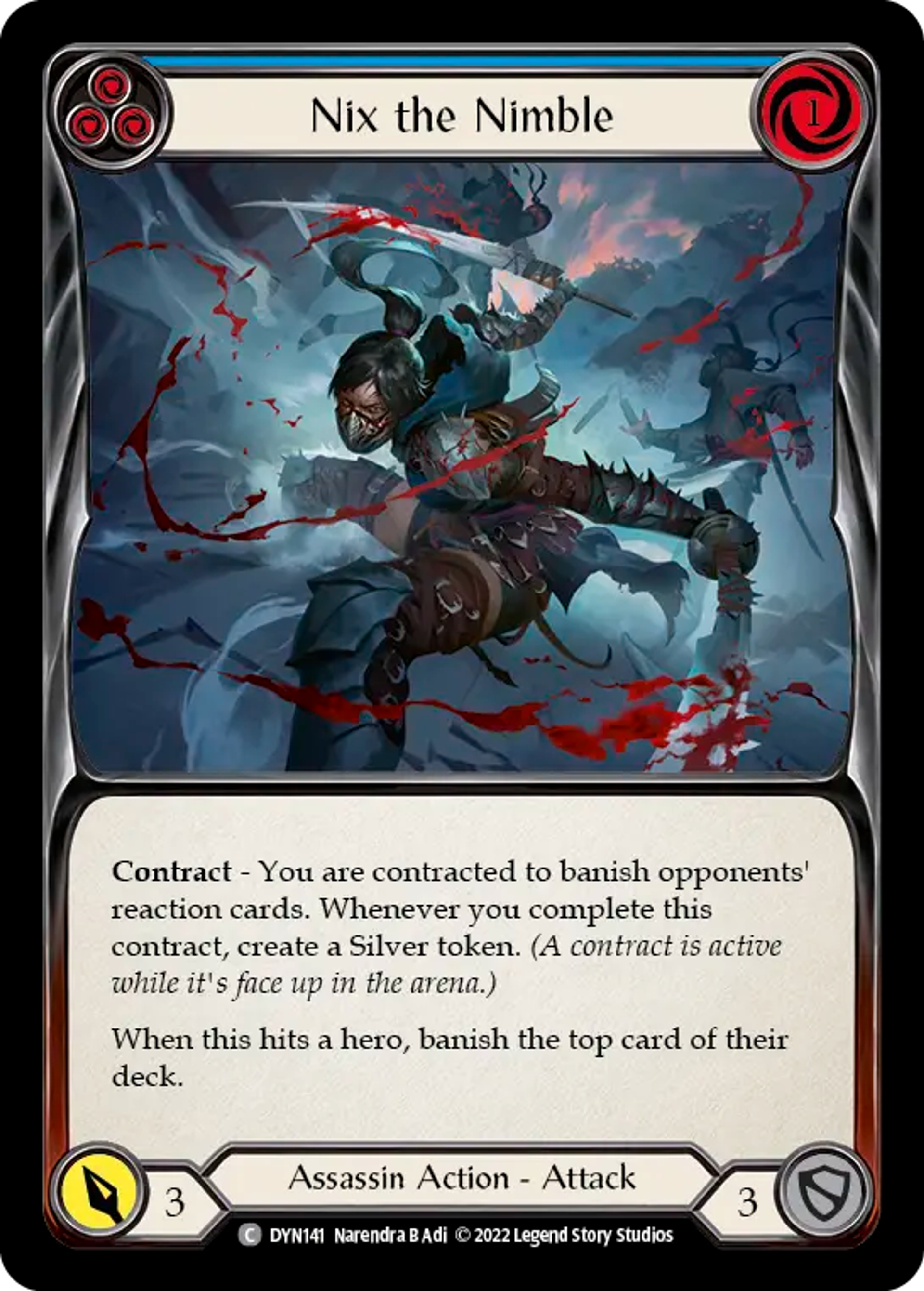 Nix the Nimble (Blue) — Dynasty — Flesh and Blood