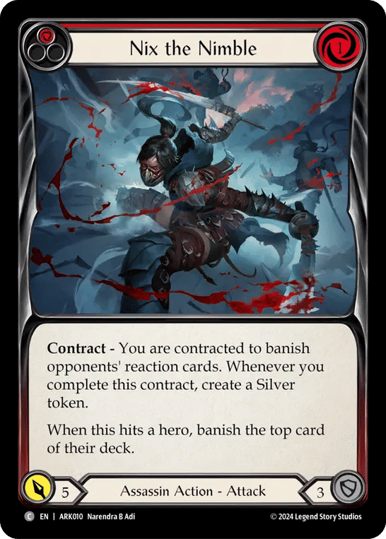 Nix the Nimble (Red) — The Hunted Blitz Deck - Arakni — Flesh and Blood