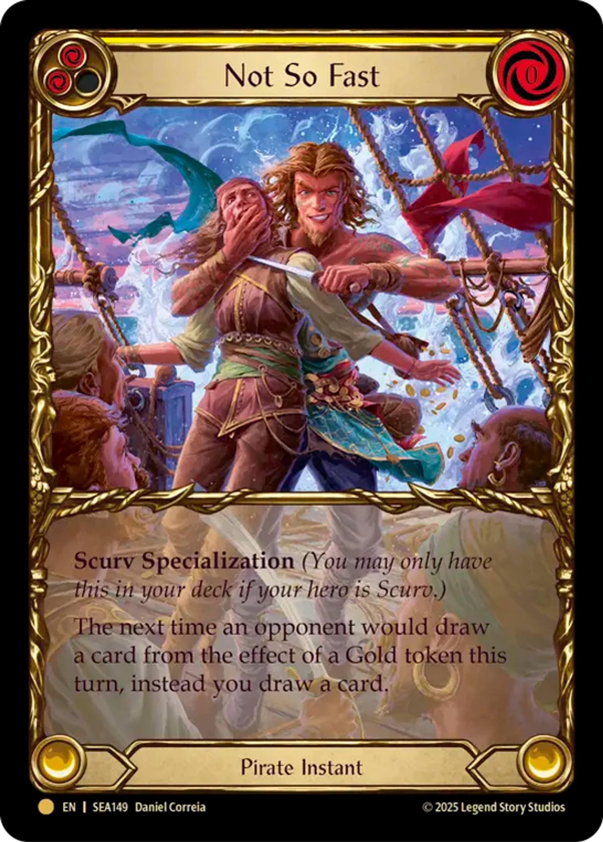 Not So Fast (Yellow) — High Seas - Treasure Pack — Flesh and Blood