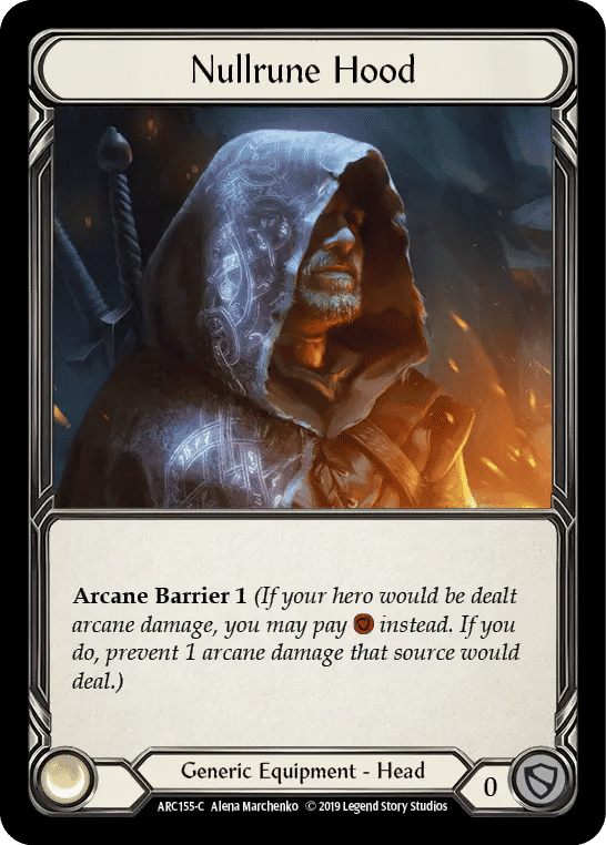 Nullrune Hood — Arcane Rising — Flesh and Blood