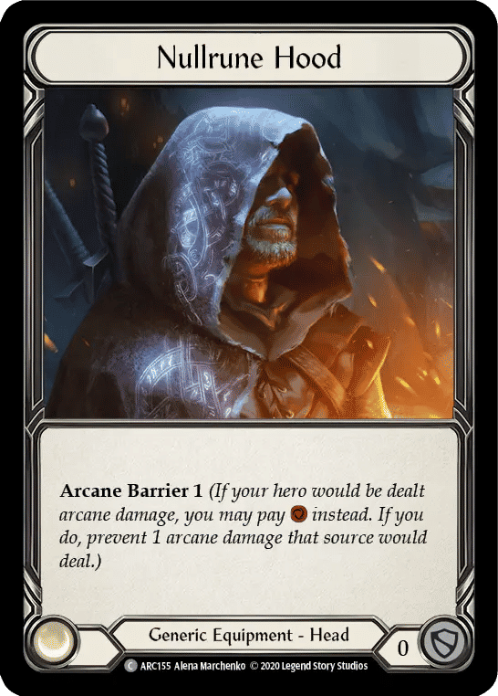 Nullrune Hood — Arcane Rising - Unlimited — Flesh and Blood