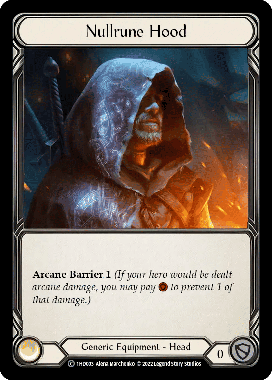 Nullrune Hood — Dash - Blitz Deck — Flesh and Blood