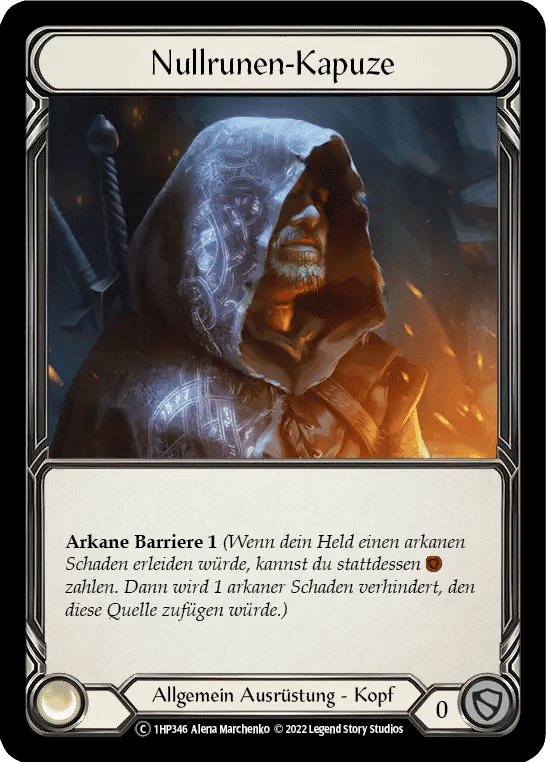 Nullrune Hood — History Pack 1 - Black Label — Flesh and Blood
