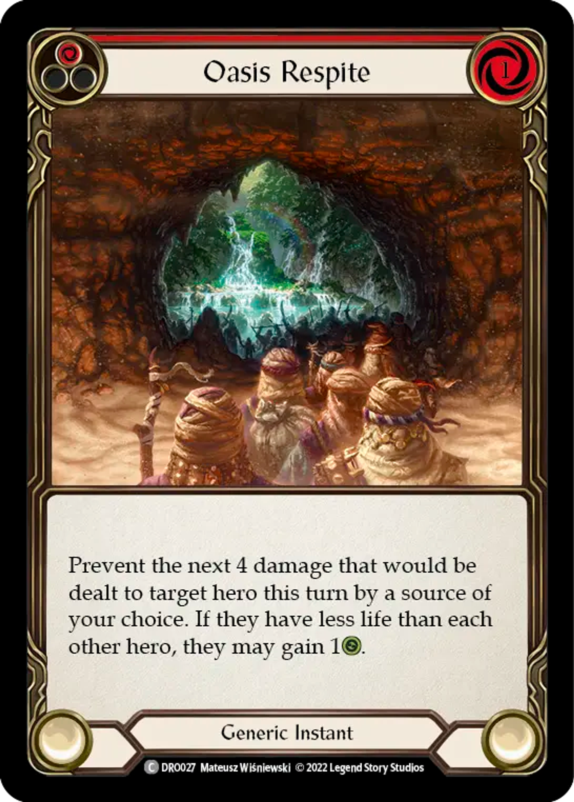 Oasis Respite (Red) — Dromai - Blitz Deck — Flesh and Blood