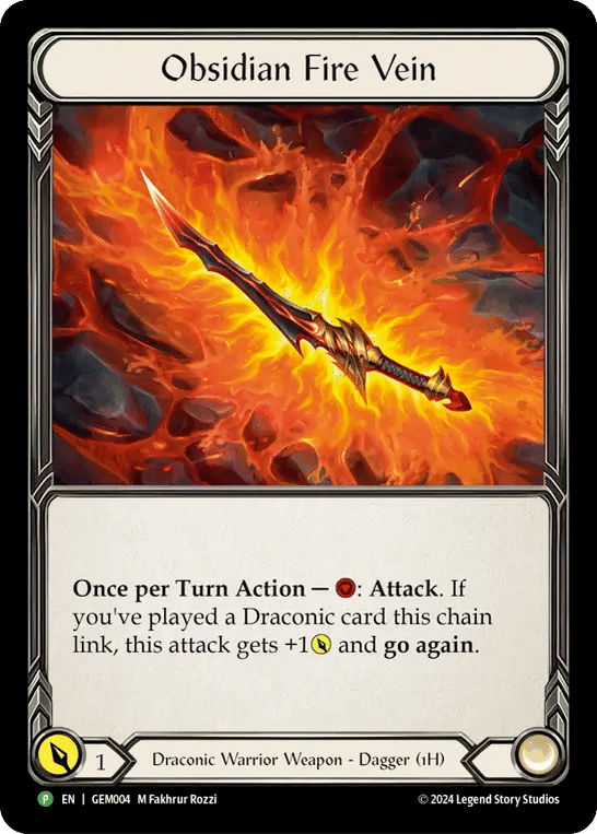 Obsidian Fire Vein — GEM - Pack 1 — Flesh and Blood