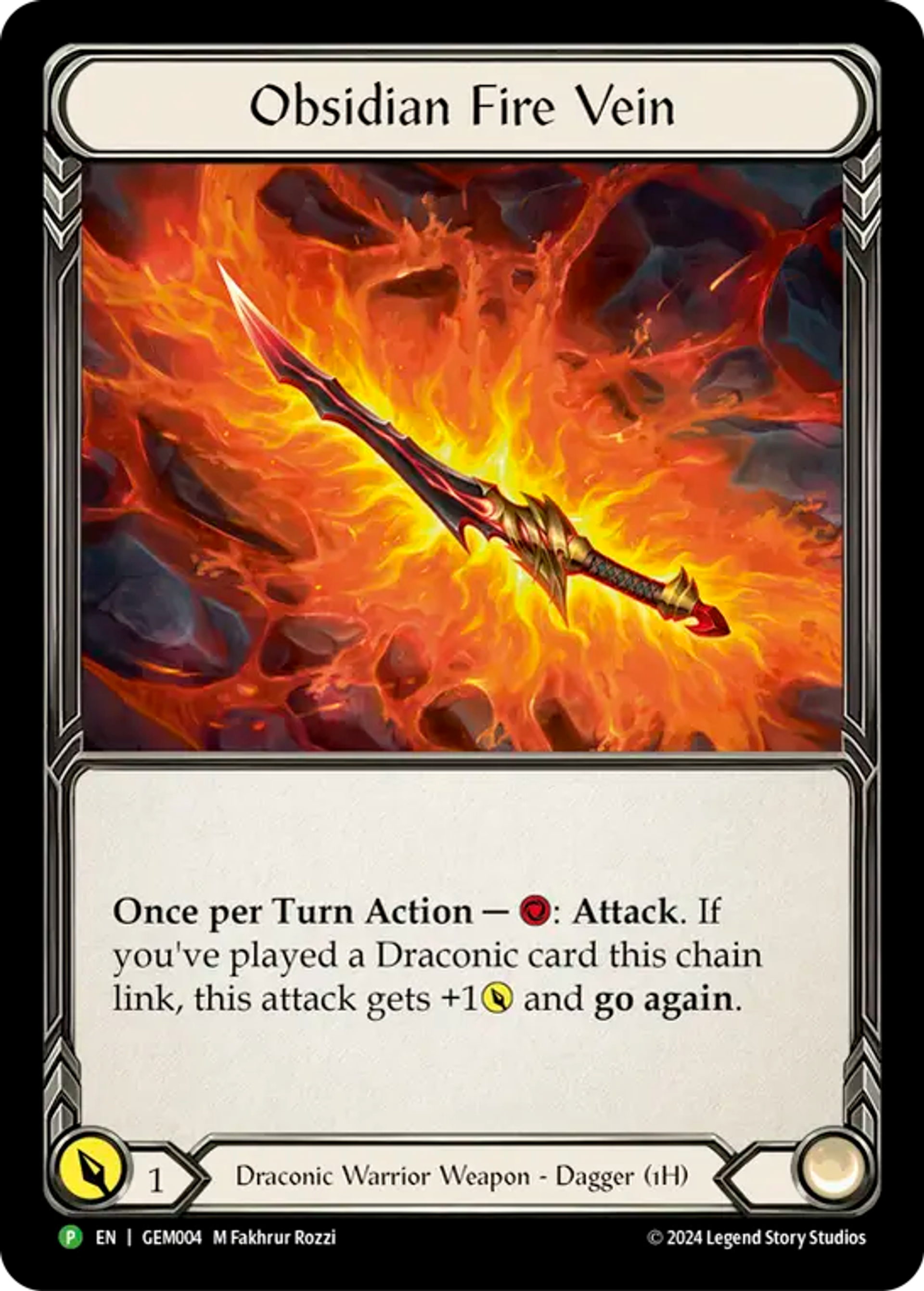 Obsidian Fire Vein — GEM - Pack 1 — Flesh and Blood