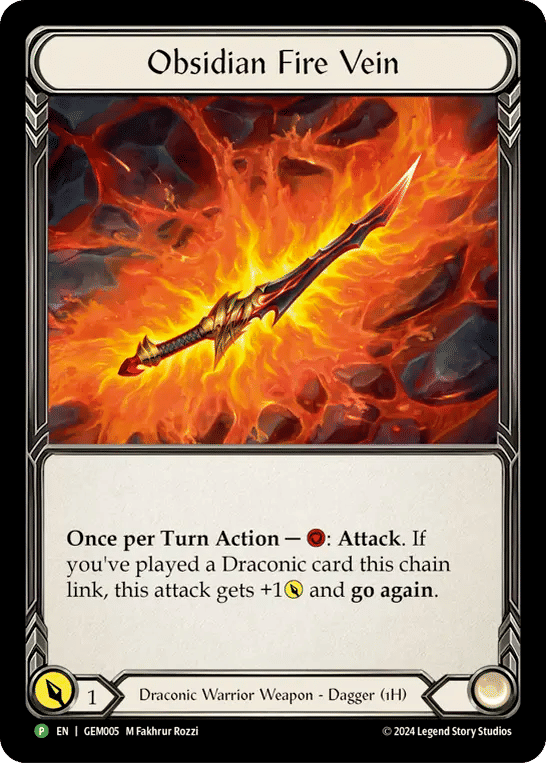 Obsidian Fire Vein — GEM - Pack 1 — Flesh and Blood