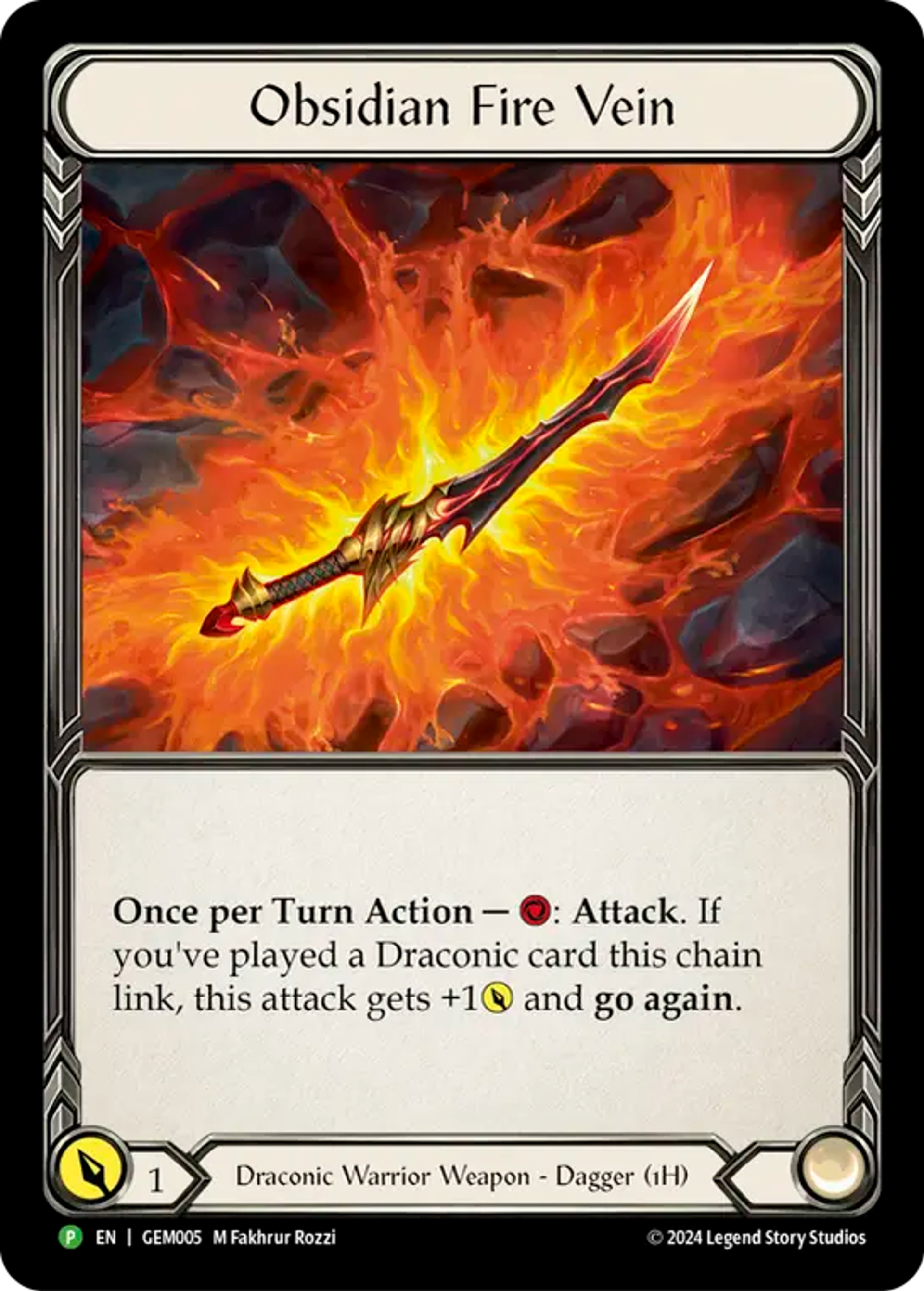 Obsidian Fire Vein — GEM - Pack 1 — Flesh and Blood