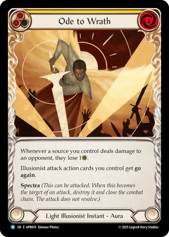 Ode to Wrath (Yellow) — Armory Deck Legends - Prism Sculptor of Arc Light — Flesh and Blood