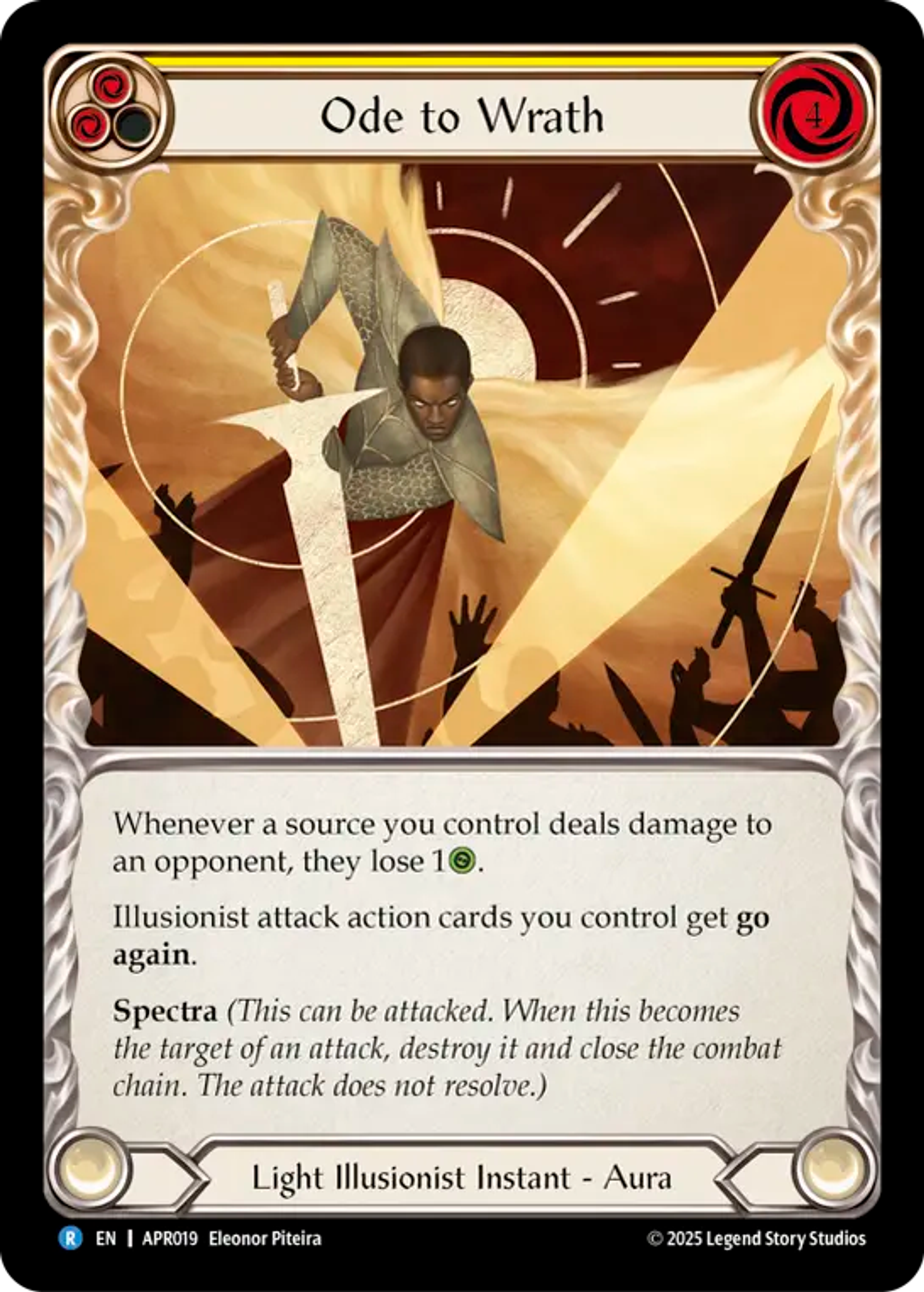 Ode to Wrath (Yellow) — Armory Deck Legends - Prism Sculptor of Arc Light — Flesh and Blood