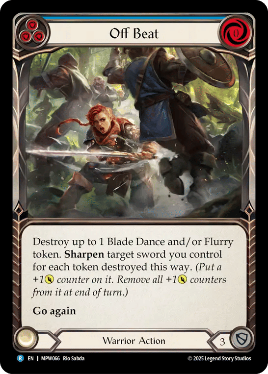 Off Beat (Blue) — Mastery Pack Warrior — Flesh and Blood