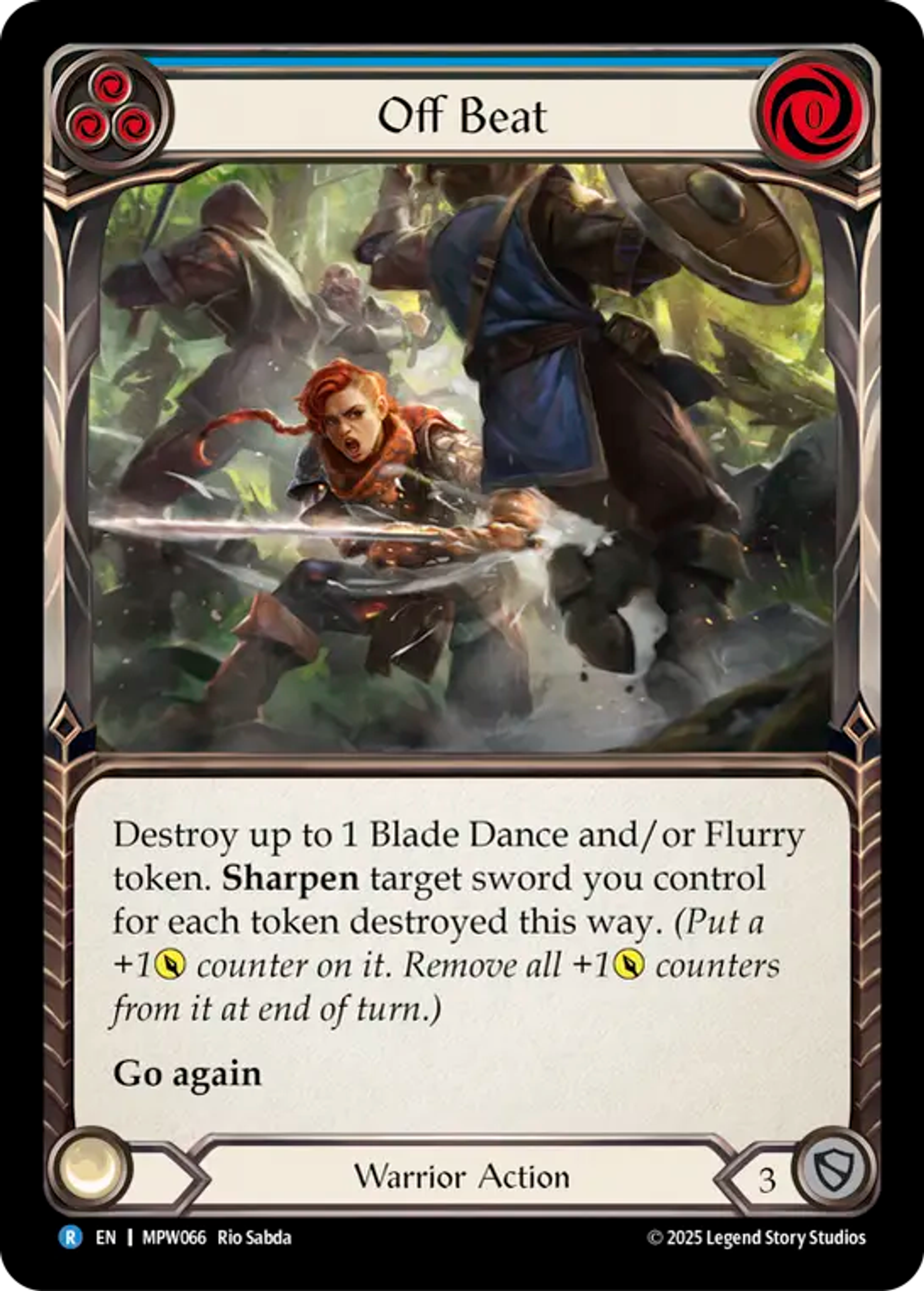Off Beat (Blue) — Mastery Pack Warrior — Flesh and Blood