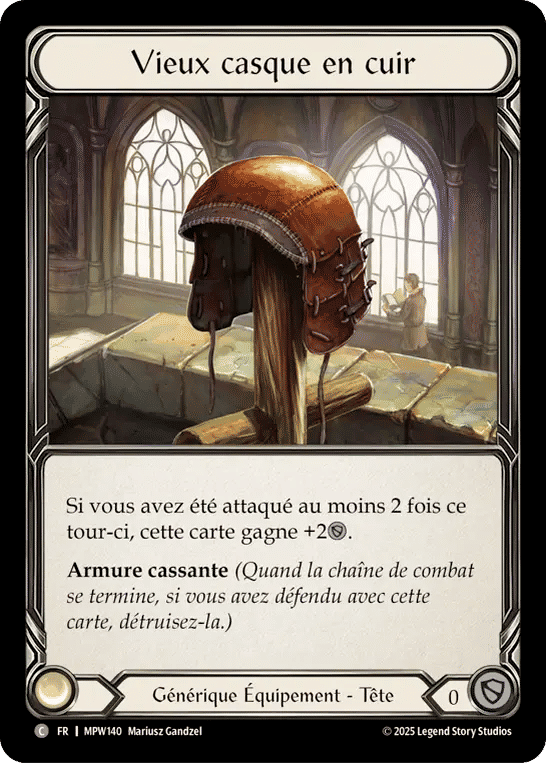 Vieux casque en cuir — Mastery Pack Warrior — Flesh and Blood