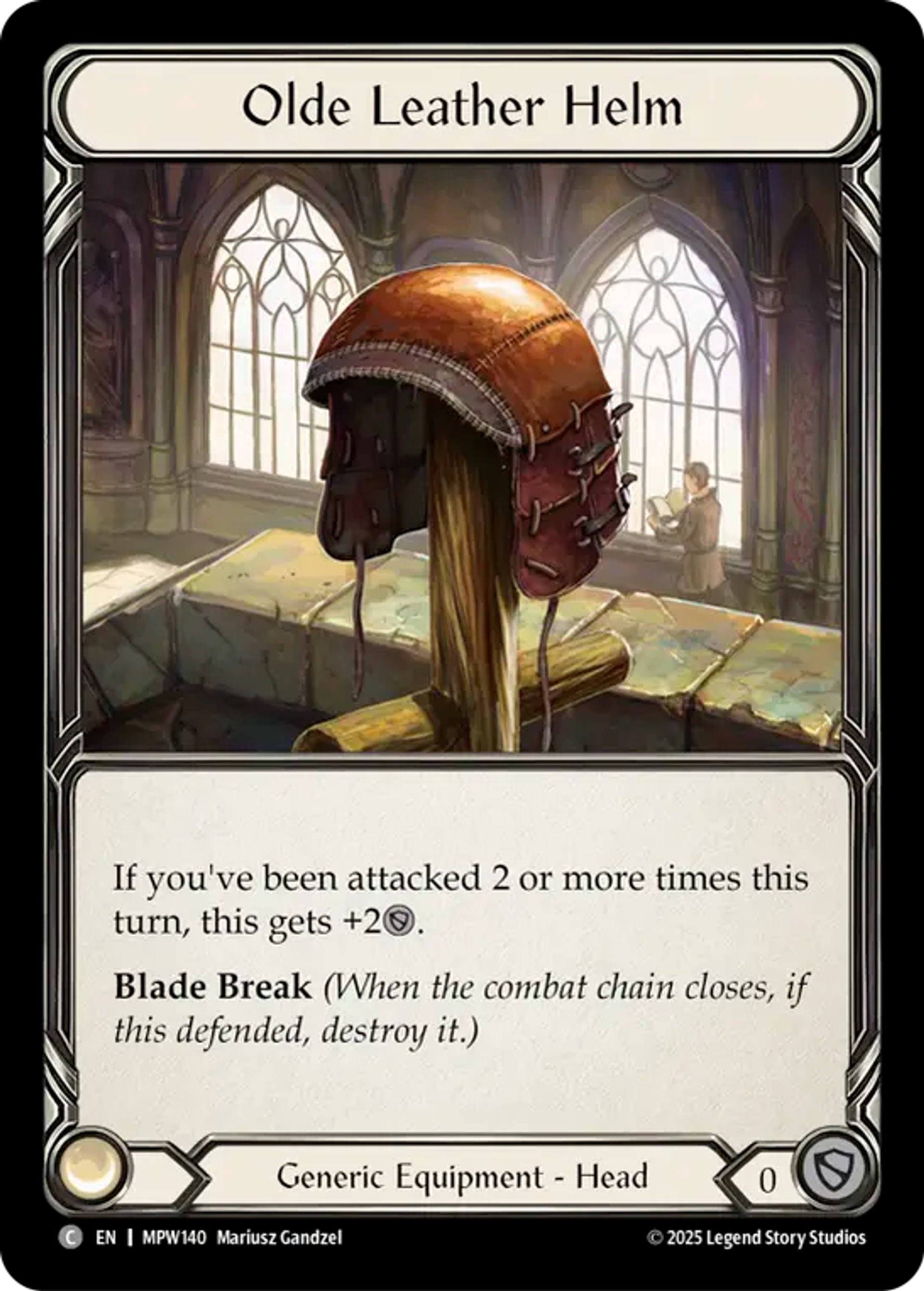 Olde Leather Helm — Mastery Pack Warrior — Flesh and Blood