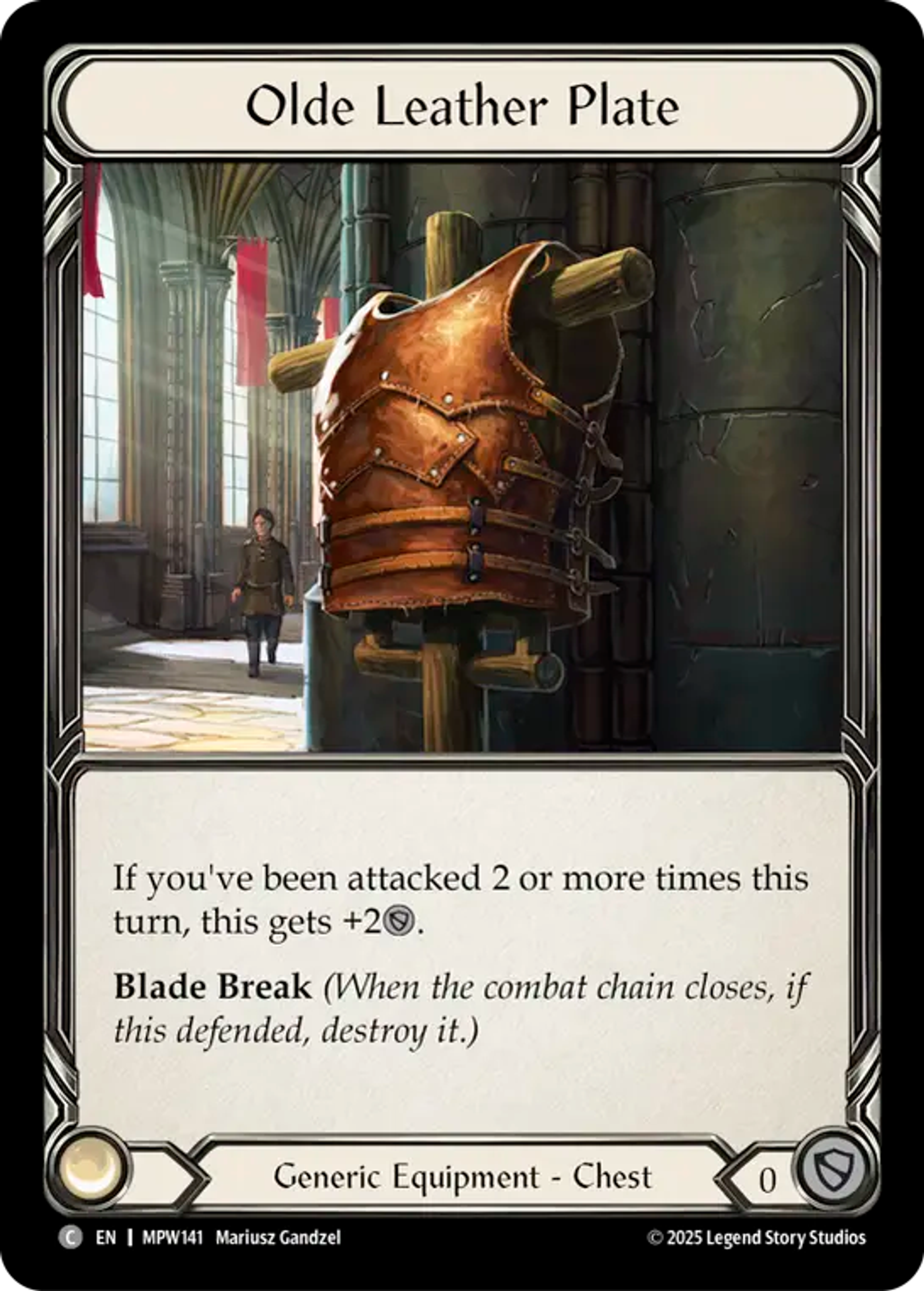Olde Leather Plate — Mastery Pack Warrior — Flesh and Blood