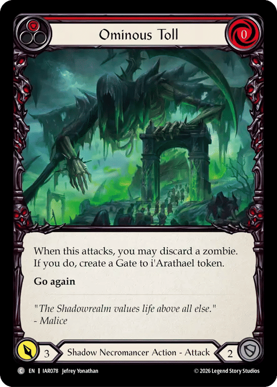 Ominous Toll (Red) — Usurp the Shadow Throne — Flesh and Blood