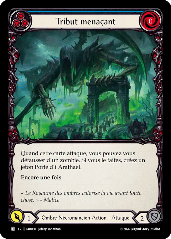 Tribut menaçant — Usurp the Shadow Throne — Flesh and Blood