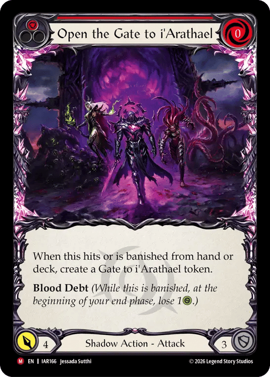 Open the Gate to i'Arathael — Usurp the Shadow Throne — Flesh and Blood