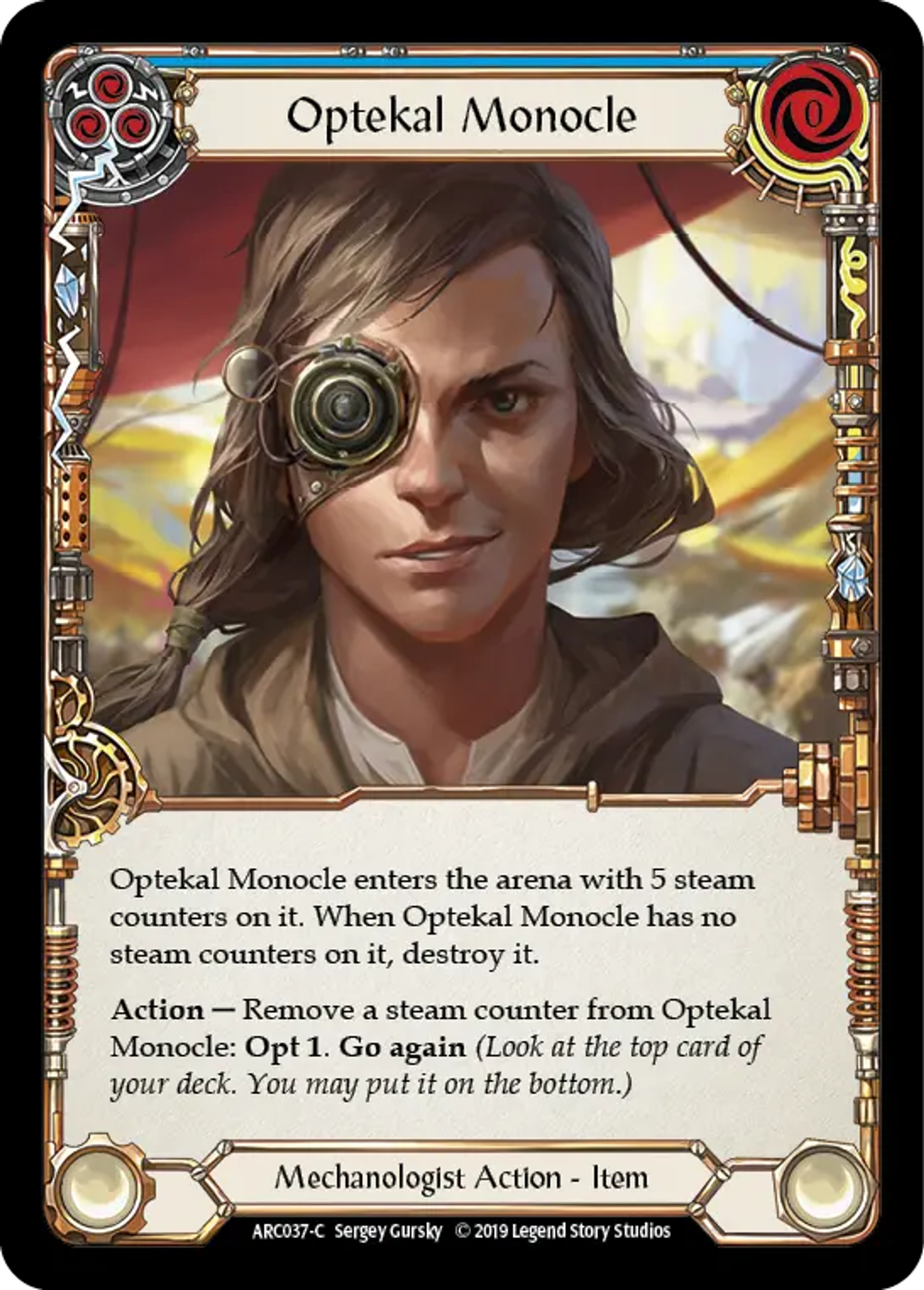 Optekal Monocle (Blue) — Arcane Rising — Flesh and Blood
