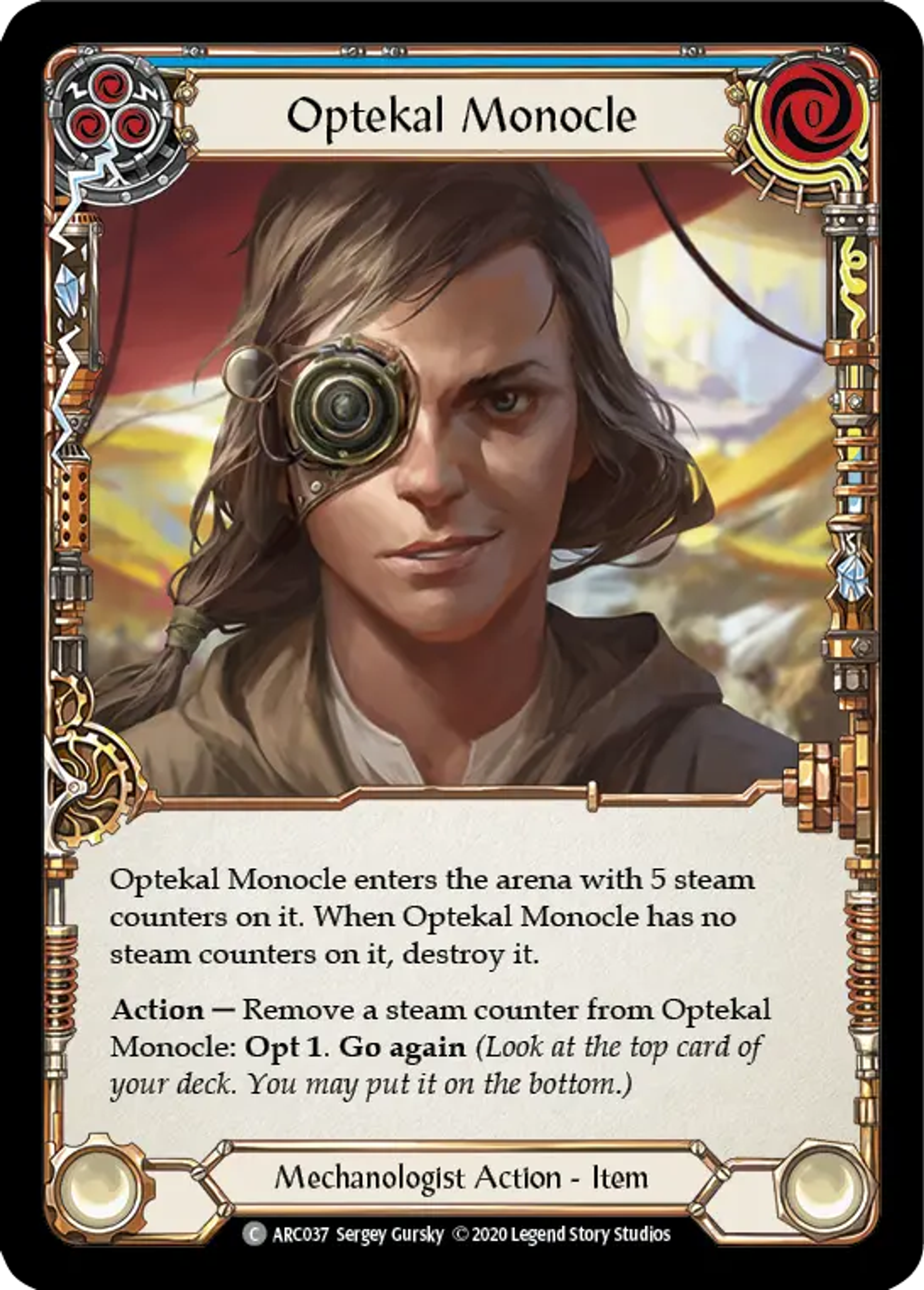 Optekal Monocle (Blue) — Arcane Rising - Unlimited — Flesh and Blood