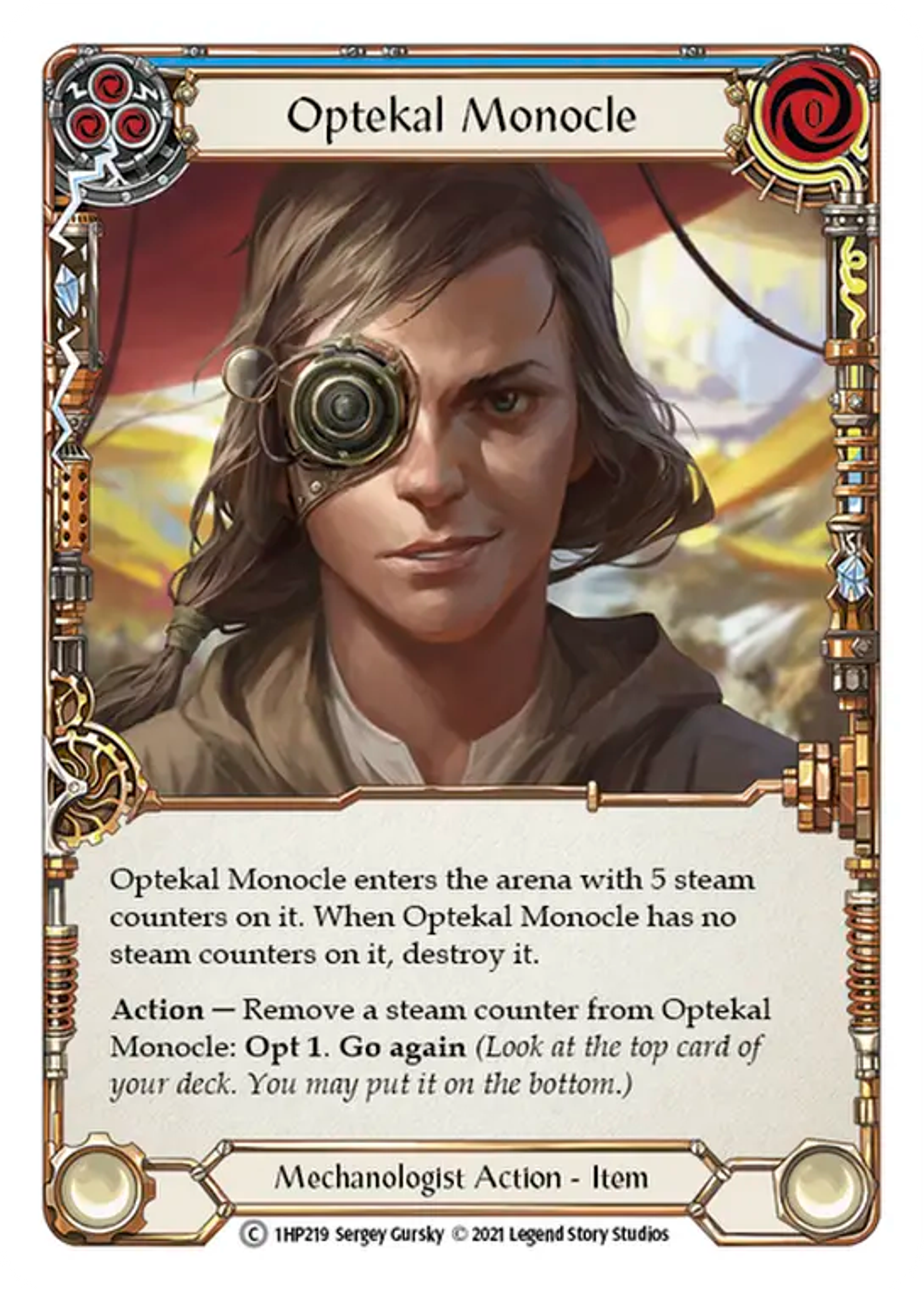 Optekal Monocle (Blue) — History Pack 1 — Flesh and Blood
