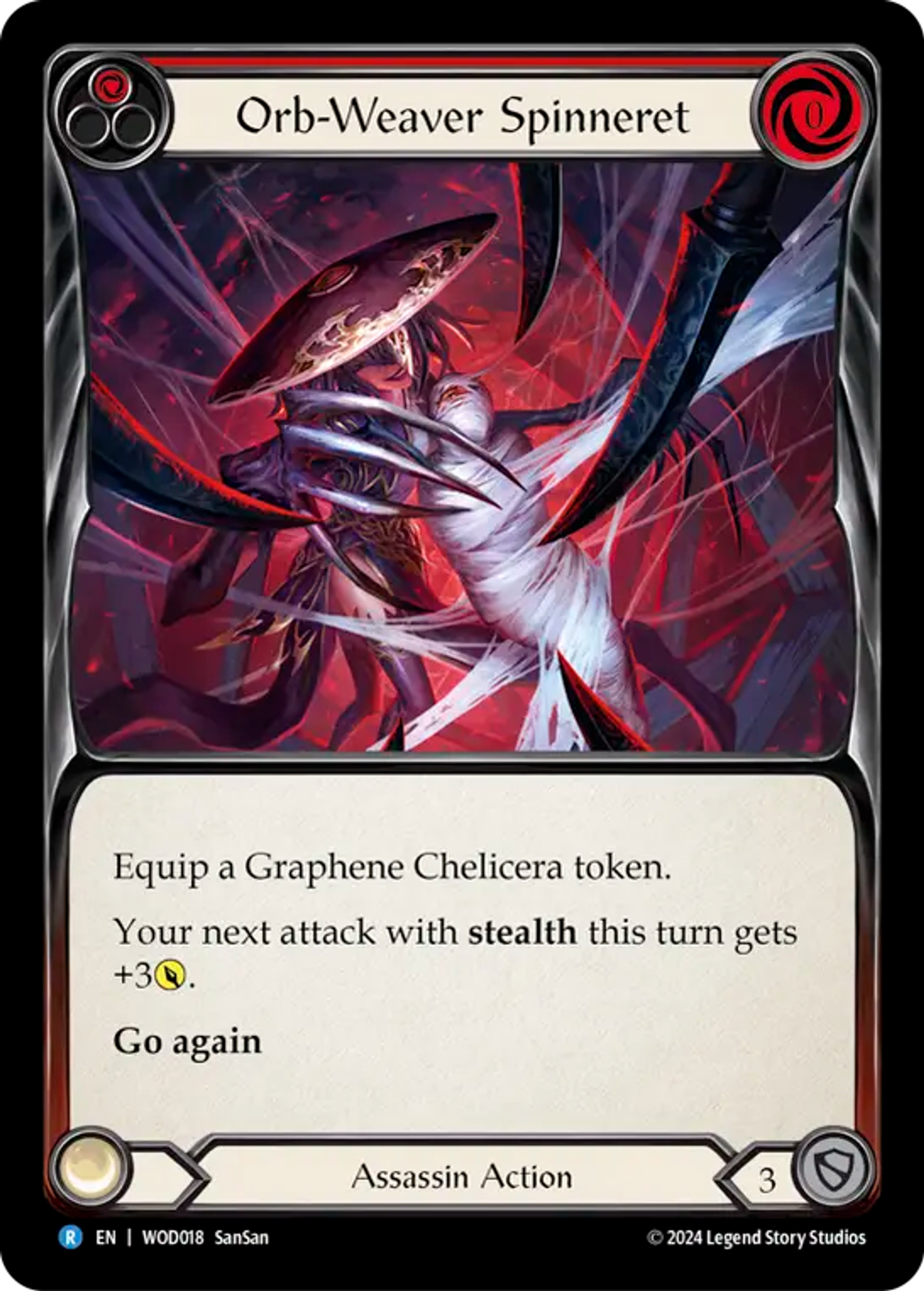 Orb-Weaver Spinneret (Red) — The Hunted Blitz Deck - Arakni, Web of Deceit — Flesh and Blood