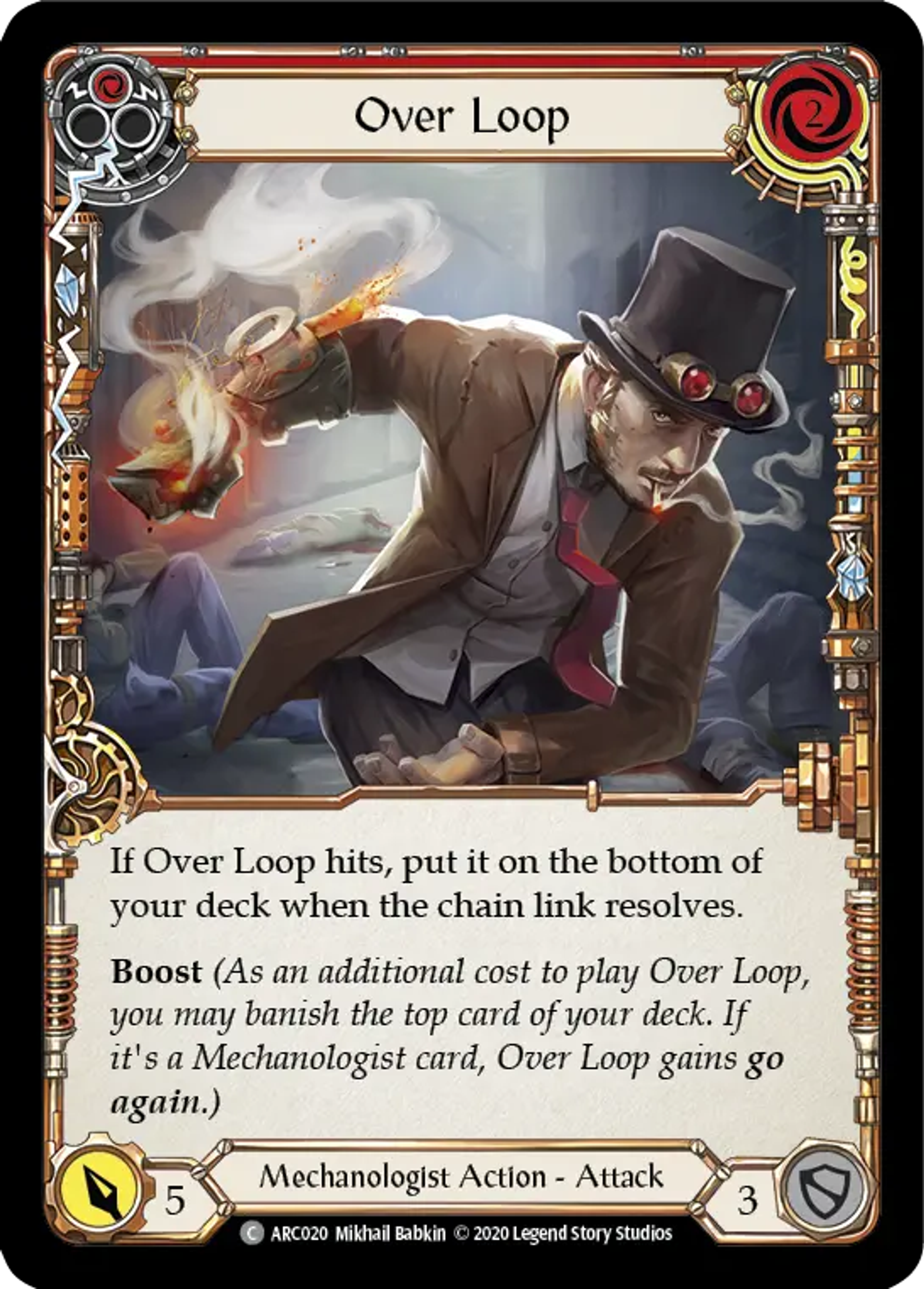 Over Loop (Red) — Arcane Rising - Unlimited — Flesh and Blood