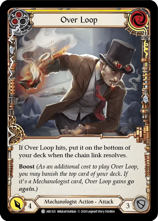 Over Loop (Yellow) — Arcane Rising - Unlimited — Flesh and Blood